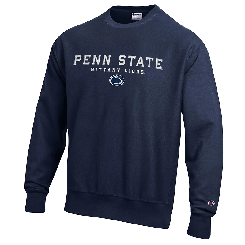 Men's Champion Navy Penn State Nittany Lions Relentless Reverse Weave Sweatshirt
