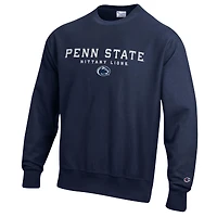Men's Champion  Navy Penn State Nittany Lions Relentless Reverse Weave Sweatshirt