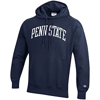 Sweat à capuche Champion Navy Penn State Nittany Lions Team Arch Reverse Weave pour homme