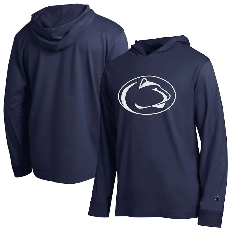 Men's Champion  Navy Penn State Nittany Lions Tonal All-Star Long Sleeve Hooded T-Shirt