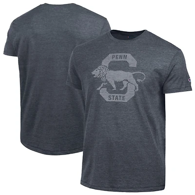 Men's Champion Navy Penn State Nittany Lions Vintage Triumph Tri-Blend T-Shirt