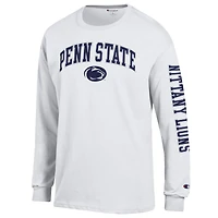 Men's Champion  White Penn State Nittany Lions Arch Over Logo 2-Hit Long Sleeve T-Shirt