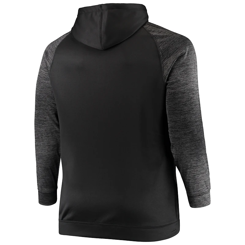 Sweat à capuche Colosseum Blackout Penn State Nittany Lions Big & Tall Raglan pour homme