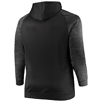 Sweat à capuche Colosseum Blackout Penn State Nittany Lions Big & Tall Raglan pour homme