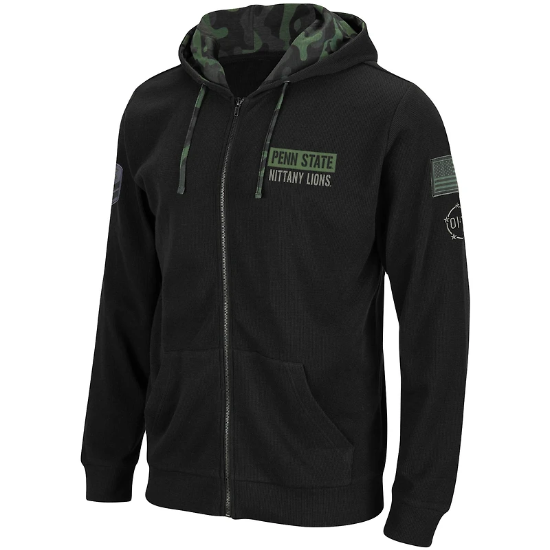 Sweat à capuche léger et entièrement zippé Colosseum Black Penn State Nittany Lions OHT pour hommes