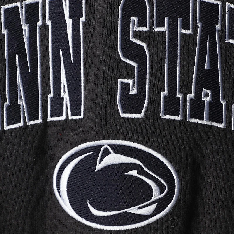 Men's Colosseum Charcoal Penn State Nittany Lions Arch & Logo Crew Neck Sweatshirt