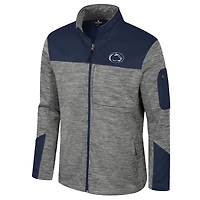 Veste zippée complète pour homme Penn State Nittany Lions Guard gris/bleu marine Colosseum