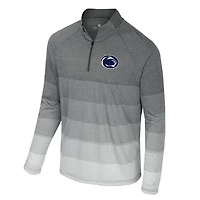 Coupe-vent à glissière quart de zip en maille rayée raglan Penn State Nittany Lions AI pour homme, gris Colosseum