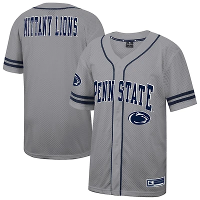 Maillot de baseball Penn State Nittany Lions Free Spirited pour homme, gris Colosseum