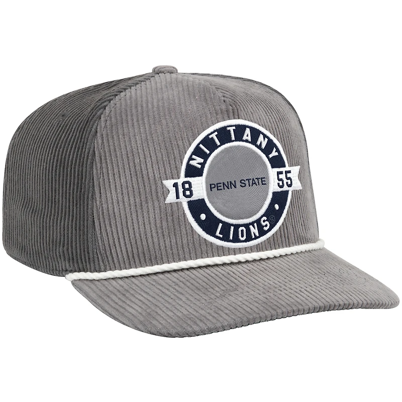 Casquette de camionneur ajustable pour homme Colosseum Grey Penn State Nittany Lions Where's My Hat Podium
