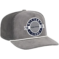 Casquette de camionneur ajustable pour homme Colosseum Grey Penn State Nittany Lions Where's My Hat Podium