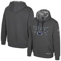 Men's Colosseum  Heather Charcoal Penn State Nittany Lions Operation Hat Trick Squad Hoodie