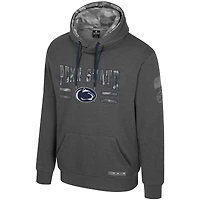 Men's Colosseum  Heather Charcoal Penn State Nittany Lions Operation Hat Trick Squad Hoodie