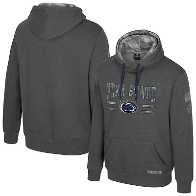 Men's Colosseum  Heather Charcoal Penn State Nittany Lions Operation Hat Trick Squad Hoodie