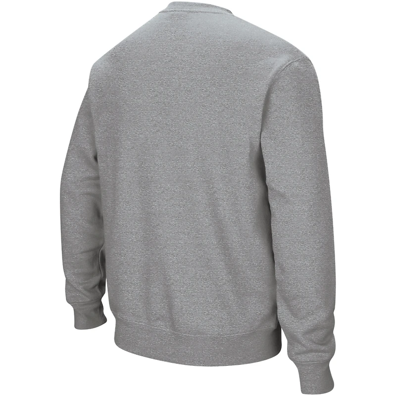 Men's Colosseum Heather Gray Penn State Nittany Lions Arch & Logo Crew Neck Sweatshirt