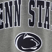 Men's Colosseum Heather Gray Penn State Nittany Lions Arch & Logo Crew Neck Sweatshirt
