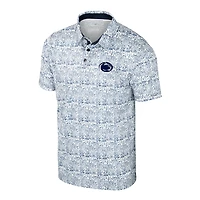 Men's Colosseum Navy/White Penn State Nittany Lions Big & Tall Allover Polo