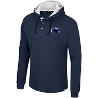 Colosseum Navy Penn State Nittany Lions Affirmative Thermal Hoodie T-shirt à manches longues pour homme