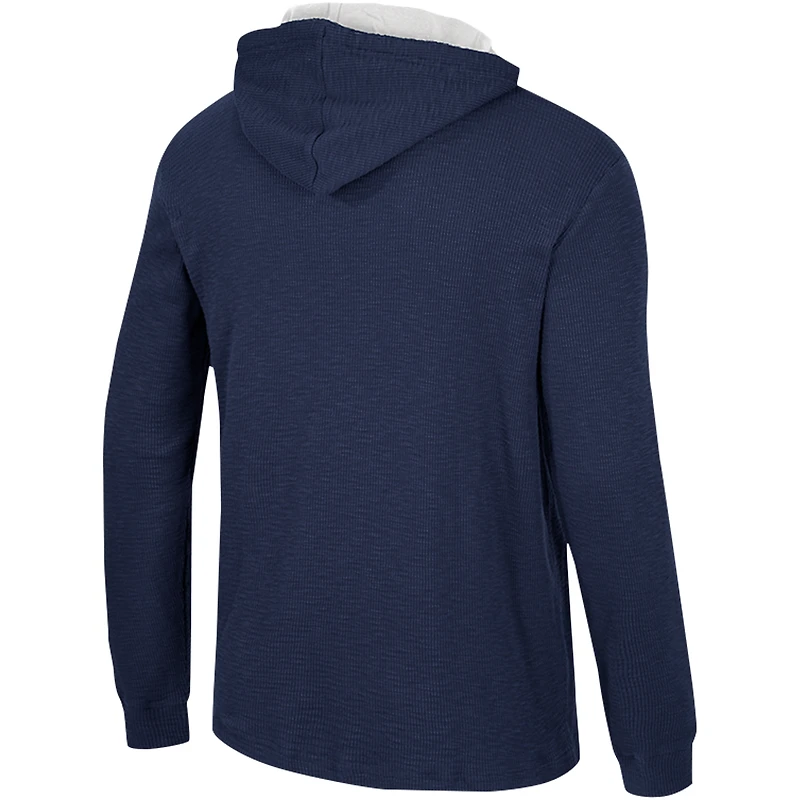 Colosseum Navy Penn State Nittany Lions Affirmative Thermal Hoodie T-shirt à manches longues pour homme