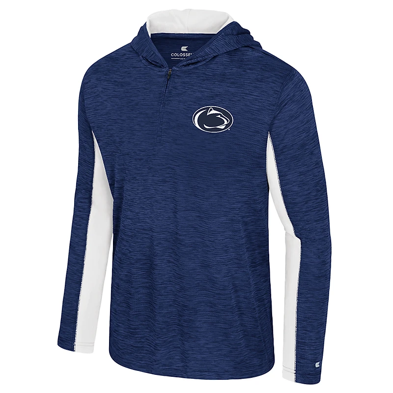 Men's Colosseum Navy Penn State Nittany Lions Always Sunny Quarter-Zip Hoodie