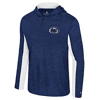 Men's Colosseum Navy Penn State Nittany Lions Always Sunny Quarter-Zip Hoodie