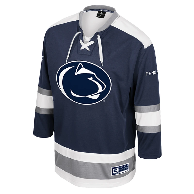 Maillot de hockey sur glace pour homme Colosseum Navy Penn State Nittany Lions Athletic Machine Fashion