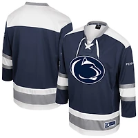 Maillot de hockey sur glace pour homme Colosseum Navy Penn State Nittany Lions Athletic Machine Fashion