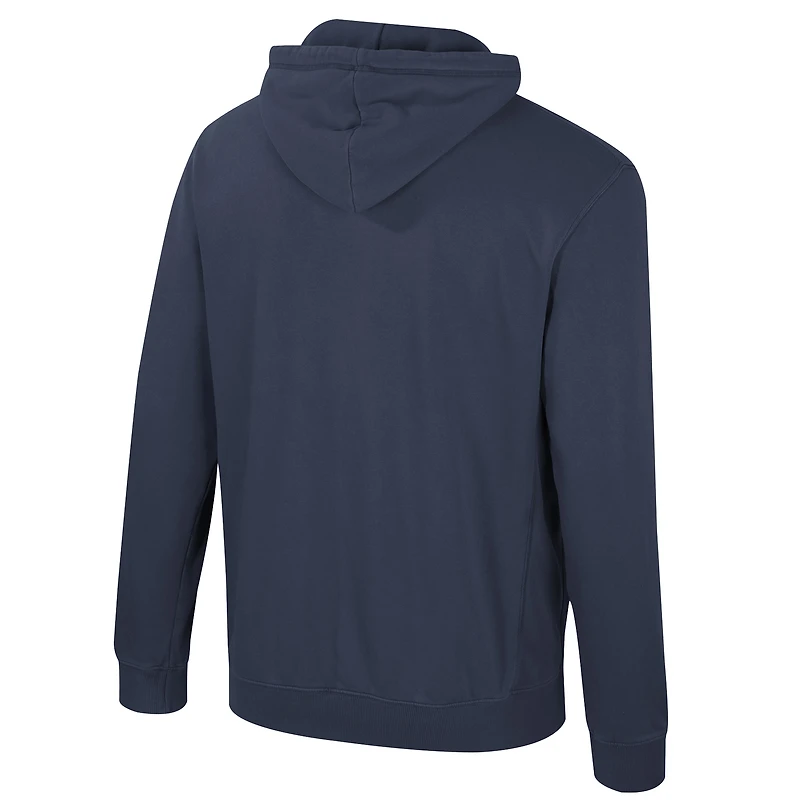 Men's Colosseum Navy Penn State Nittany Lions Big & Tall Cap E-Tan Pullover Hoodie