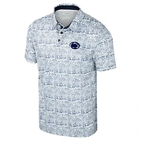 Men's Colosseum Navy Penn State Nittany Lions It's Time! Allover Print Polo