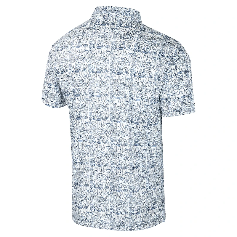 V110722 PennSt Limited Team Color NCAA HOMMES C'EST L'HEURE ! POLO IMPRIMÉ ALLOVER POLMEN #49