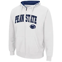 Colosseum White Penn State Nittany Lions Arch & Logo 3.0 Sweat à capuche entièrement zippé pour homme