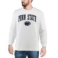 Men's Colosseum White Penn State Nittany Lions Arch & Logo Crew Neck Sweatshirt