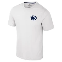 T-shirt Colosseum White Penn State Nittany Lions Logo Lockup 2-Hit Active Blend pour hommes