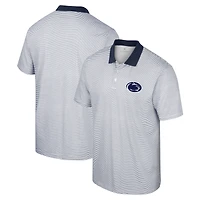 Men's Colosseum White Penn State Nittany Lions Print Stripe Polo