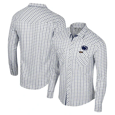 Chemise à manches longues et boutons-pression pour hommes Colosseum x Wrangler White Penn State Nittany Lions