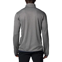 Veste à demi-zip en polaire omni-mèche Columbia Grey Penn State Nittany Lions Park View Grid pour hommes