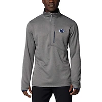 Veste à demi-zip en polaire omni-mèche Columbia Grey Penn State Nittany Lions Park View Grid pour hommes