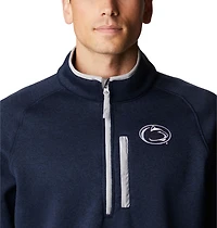 Columbia Navy Penn State Nittany Lions Canyon Point Omni-Shield Raglan Half-Zip Pullover pour homme