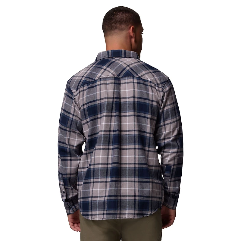 Chemise boutonnée à manches longues en flanelle Omni-Wick bleu marine pour homme des Penn State Nittany Lions