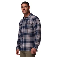 Chemise boutonnée à manches longues en flanelle Omni-Wick bleu marine pour homme des Penn State Nittany Lions