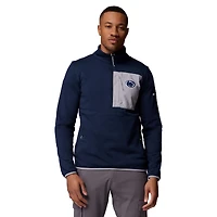Pull Columbia bleu marine Penn State Nittany Lions Hike Omni-Wick à demi-zip pour homme