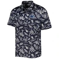 Men's Columbia Navy Penn State Nittany Lions Super Terminal Tackle Omni-Shade Polo