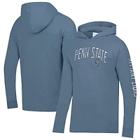 T-shirt à capuche manches longues ComfortWash bleu Penn State Nittany Lions pour homme