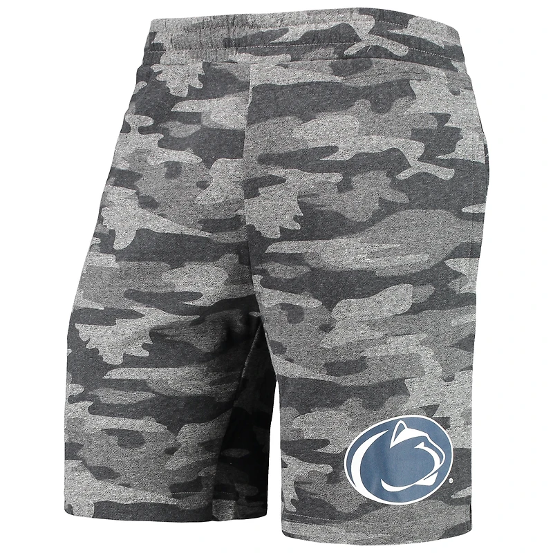 Concepts Sport Charcoal/Gris Penn State Nittany Lions Camo Backup Terry Jam Short de détente pour homme