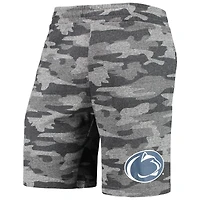 Concepts Sport Charcoal/Gris Penn State Nittany Lions Camo Backup Terry Jam Short de détente pour homme