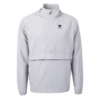 Men's Cutter & Buck  Gray Penn State Nittany Lions Alumni Logo Charter Eco Knit Recycled Anorak Half-Zip Jacket