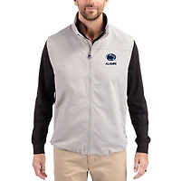 Men's Cutter & Buck Gray Penn State Nittany Lions Charter Eco Recycled Full-Zip Vest