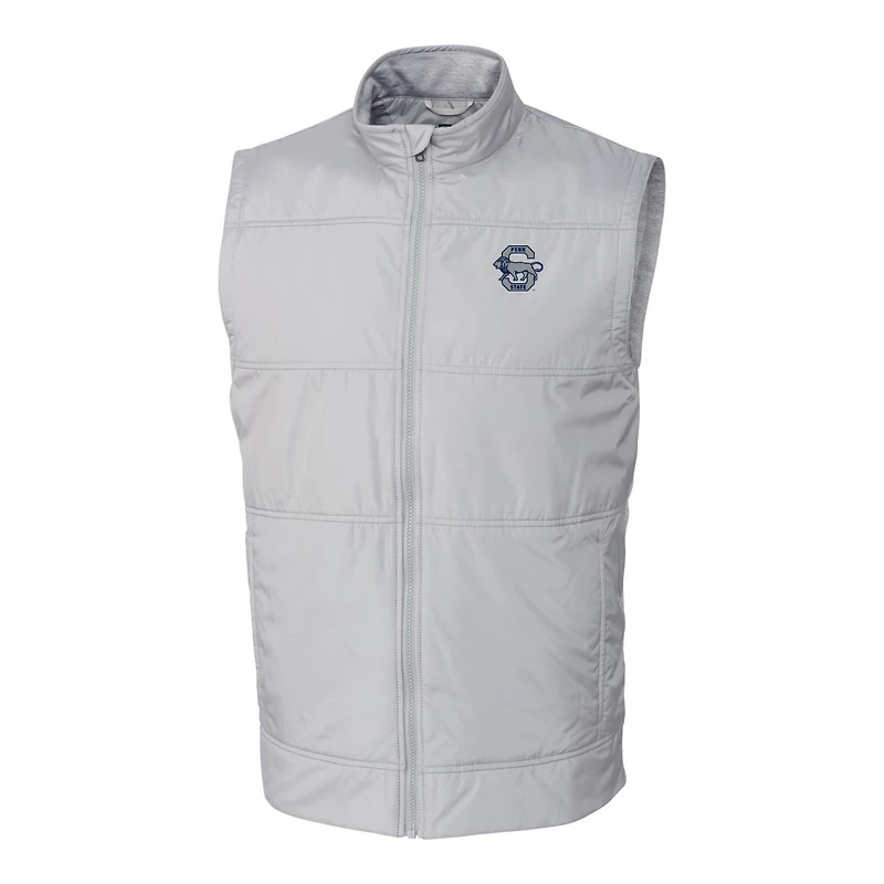 Gilet coupe-vent hybride Stealth pour homme, gris, avec fermeture éclair intégrale, des Nittany Lions de Penn State, Vault, grande taille