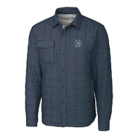 Veste-chemise boutonnée matelassée isolante Rainier PrimaLoft Eco pour homme, bleu marine chiné, avec logo de l'équipe Penn State Nittany Lions, grande taille