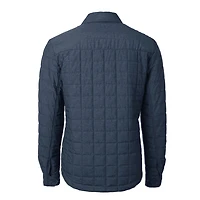 Veste-chemise boutonnée matelassée isolante Rainier PrimaLoft Eco pour homme, bleu marine chiné, avec logo de l'équipe Penn State Nittany Lions, grande taille
